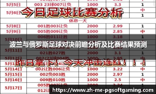 波兰与俄罗斯足球对决前瞻分析及比赛结果预测